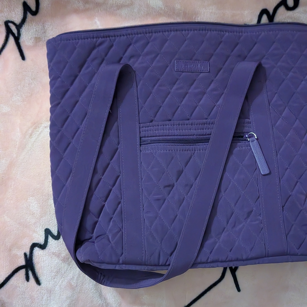Vera Bradley Carry On travel Tote Elderberry Purple Quilted Tote Bag LIKE NEW